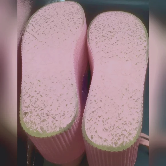 HTF Y.R.U Kaos Pink & Purple Galaxy  Ballet Platforms Size 8 (Lightly Used) - Picture 10 of 11